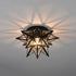 Black Moravian Star Ceiling Light Flush Mount, Transparent, 12.7-IN